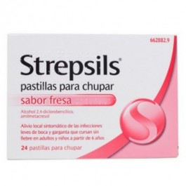 STREPSILS 24 PASTILLAS PARA CHUPAR FRESA NO AZUCAR
